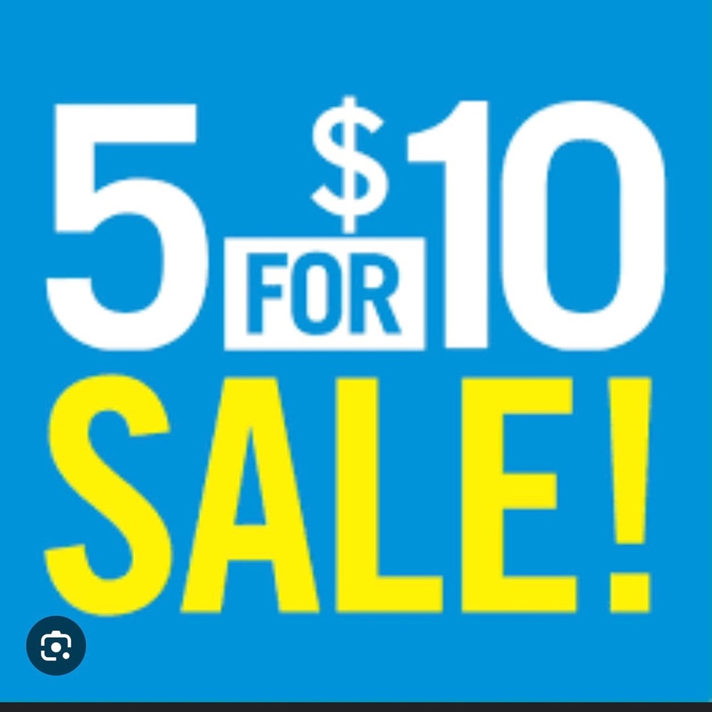 ANYTHING MARKED 5/$10 CLEARANCE